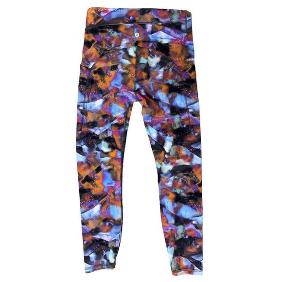 Lululemon, Power Thru Leggings, Size 6, Multicolored, Used & Great Condition. - Picture 2 of 10